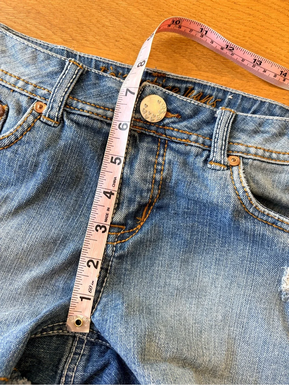 Y2K Justice Simply Low Denim Cut Off Jean shorts kids girls 12